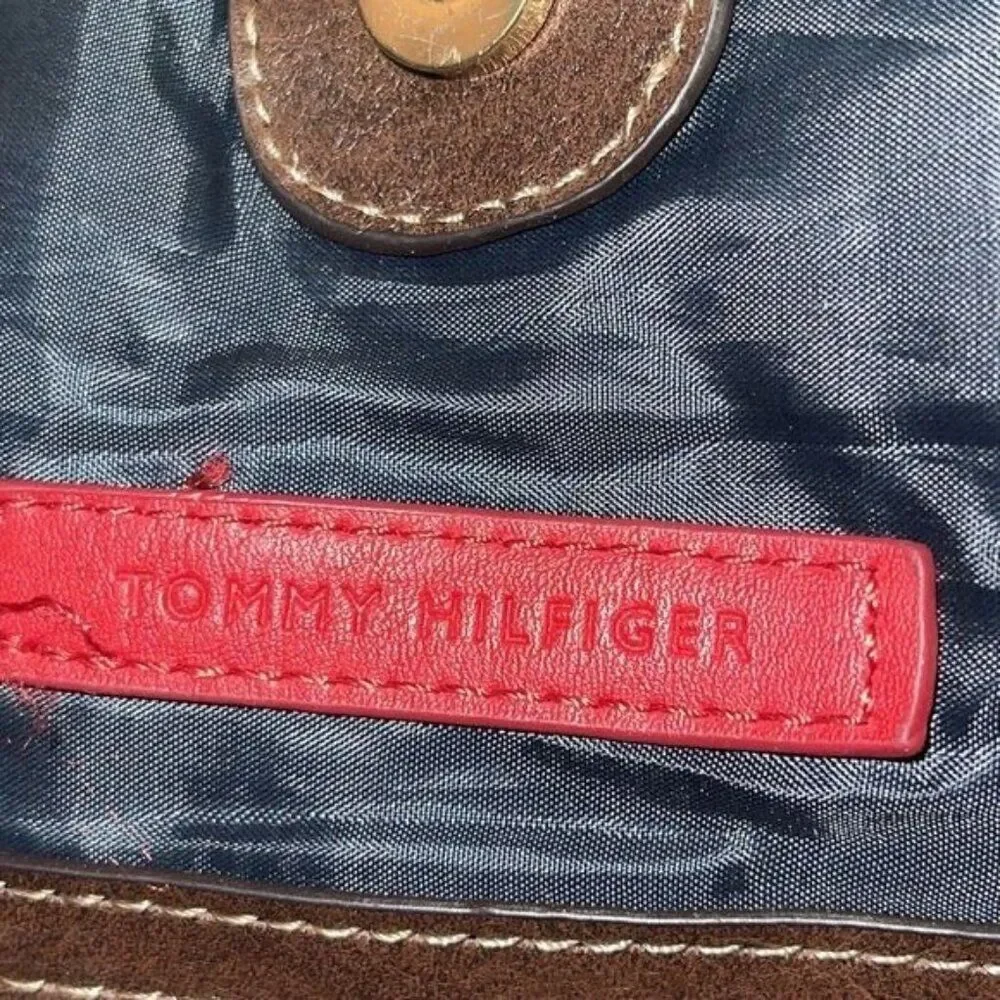 Tommy Hilfiger Women Small Brown Monogram Tote/ Handbag